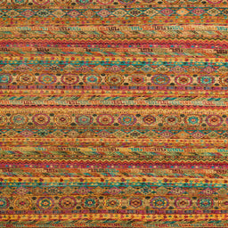Square Machine Washable Abstract Cinnamon Brown Rug, wshabs4703