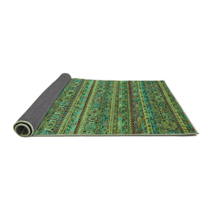 Sideview of Abstract Turquoise Modern Rug, abs4703turq