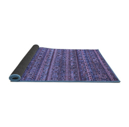 Sideview of Abstract Blue Modern Rug, abs4703blu