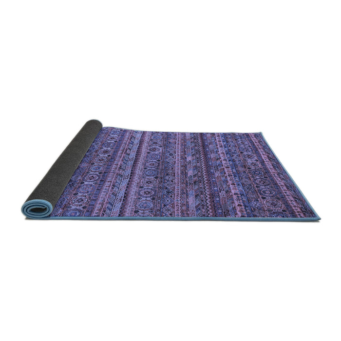 Sideview of Abstract Blue Modern Rug, abs4703blu