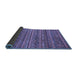 Sideview of Abstract Blue Modern Rug, abs4703blu