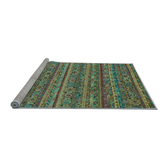 Sideview of Machine Washable Abstract Light Blue Modern Rug, wshabs4703lblu