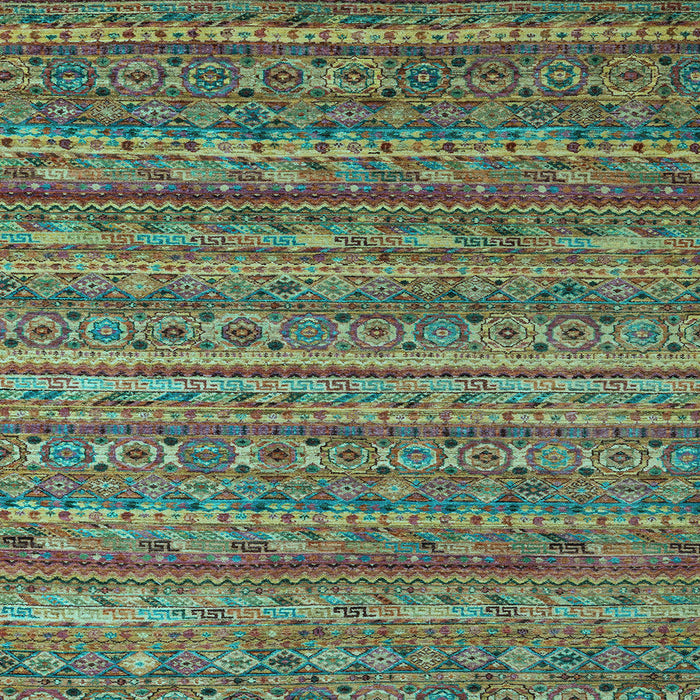 Square Machine Washable Abstract Light Blue Modern Rug, wshabs4703lblu