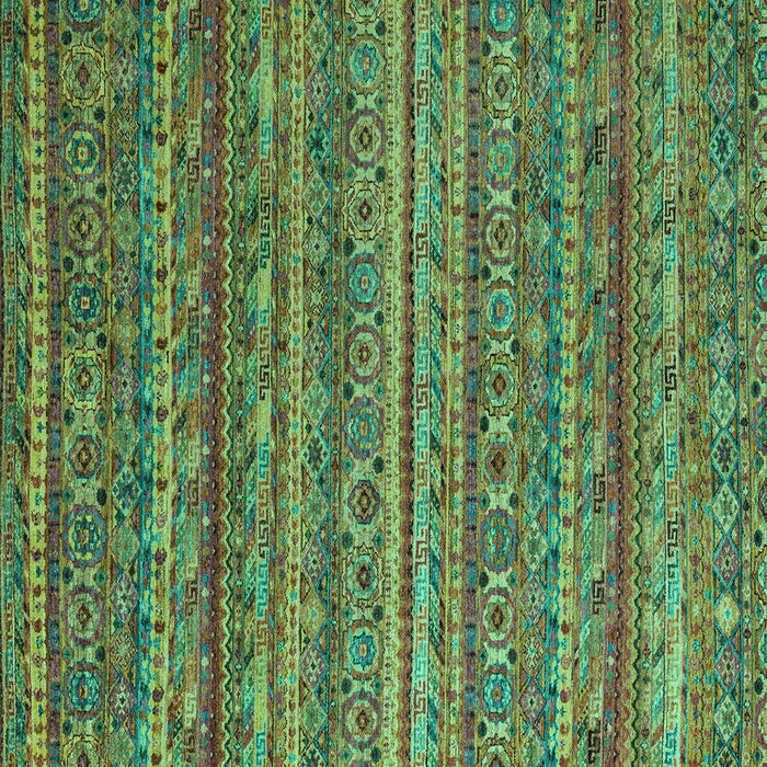 Square Machine Washable Abstract Turquoise Modern Area Rugs, wshabs4703turq