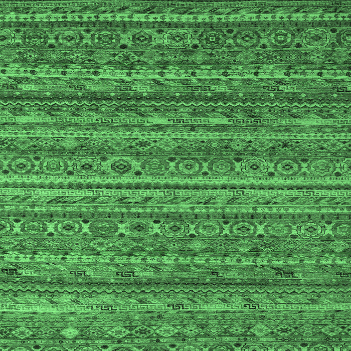 Square Machine Washable Abstract Emerald Green Modern Area Rugs, wshabs4703emgrn