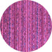 Round Abstract Purple Modern Rug, abs4703pur