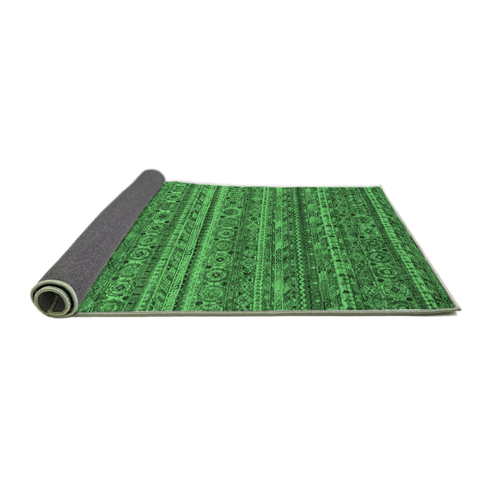 Sideview of Abstract Emerald Green Modern Rug, abs4703emgrn