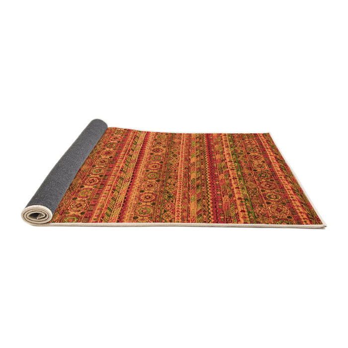 Sideview of Abstract Orange Modern Rug, abs4703org