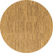 Round Machine Washable Solid Brown Modern Rug, wshabs4704brn