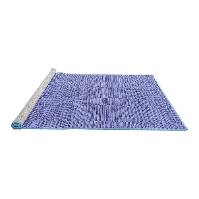 Sideview of Machine Washable Solid Blue Modern Rug, wshabs4704blu