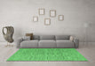 Machine Washable Solid Emerald Green Modern Area Rugs in a Living Room,, wshabs4704emgrn