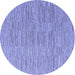 Round Solid Blue Modern Rug, abs4704blu