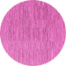 Round Solid Pink Modern Rug, abs4704pnk