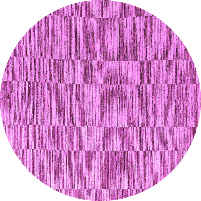Round Machine Washable Solid Purple Modern Area Rugs, wshabs4704pur