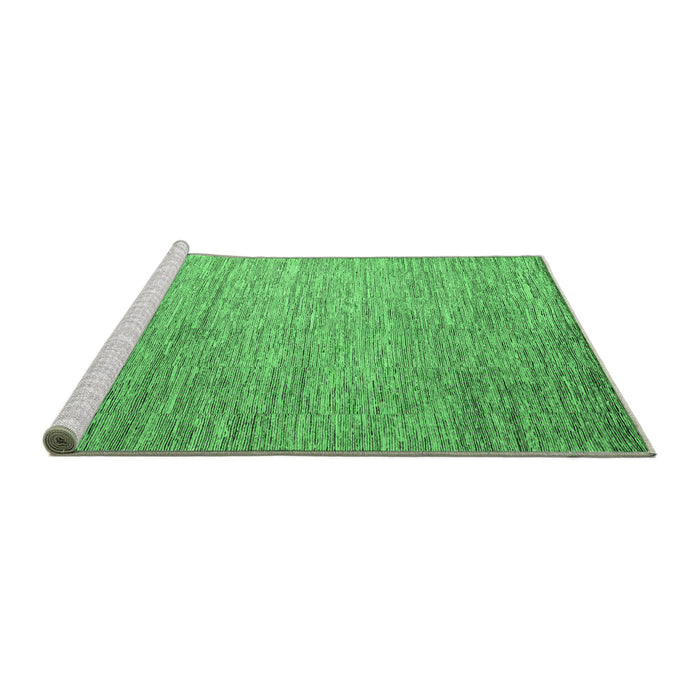 Sideview of Machine Washable Solid Emerald Green Modern Area Rugs, wshabs4705emgrn