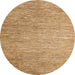 Round Machine Washable Abstract Dark Bisque Brown Rug, wshabs4705