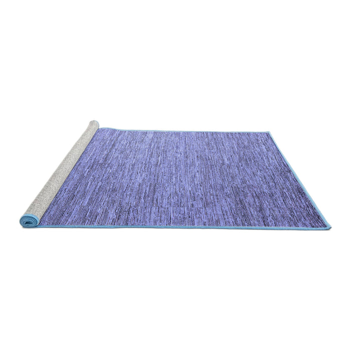 Sideview of Machine Washable Solid Blue Modern Rug, wshabs4705blu