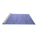 Sideview of Machine Washable Solid Blue Modern Rug, wshabs4705blu