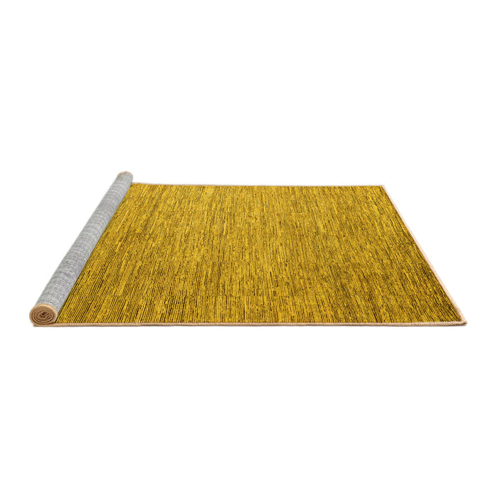 Sideview of Machine Washable Solid Yellow Modern Rug, wshabs4705yw