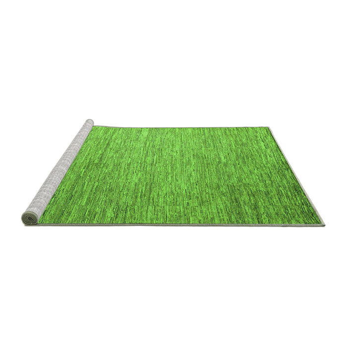 Sideview of Machine Washable Solid Green Modern Area Rugs, wshabs4705grn