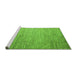 Sideview of Machine Washable Solid Green Modern Area Rugs, wshabs4705grn