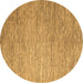 Round Machine Washable Solid Brown Modern Rug, wshabs4705brn