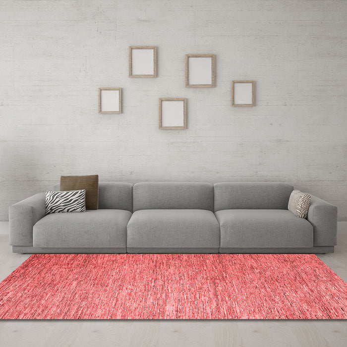 Modern Red Washable Rugs