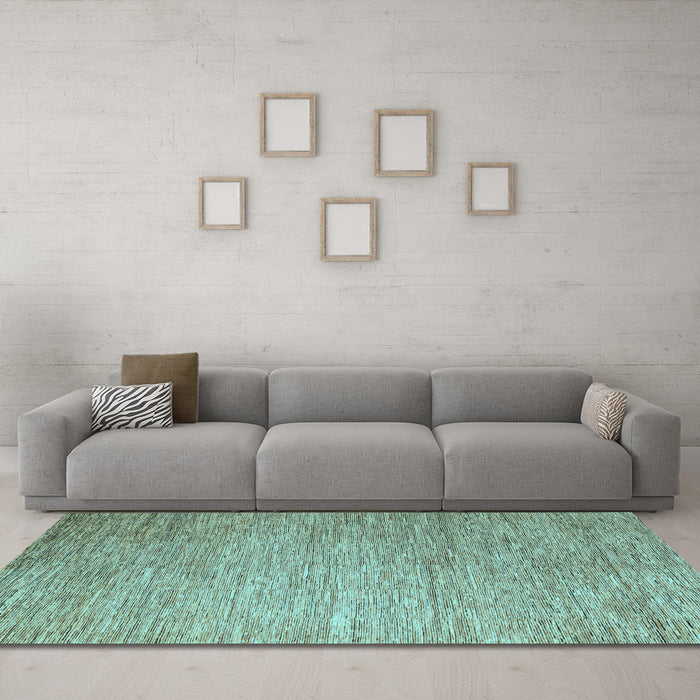 Machine Washable Solid Light Blue Modern Rug in a Living Room, wshabs4705lblu