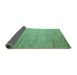 Sideview of Solid Turquoise Modern Rug, abs4705turq