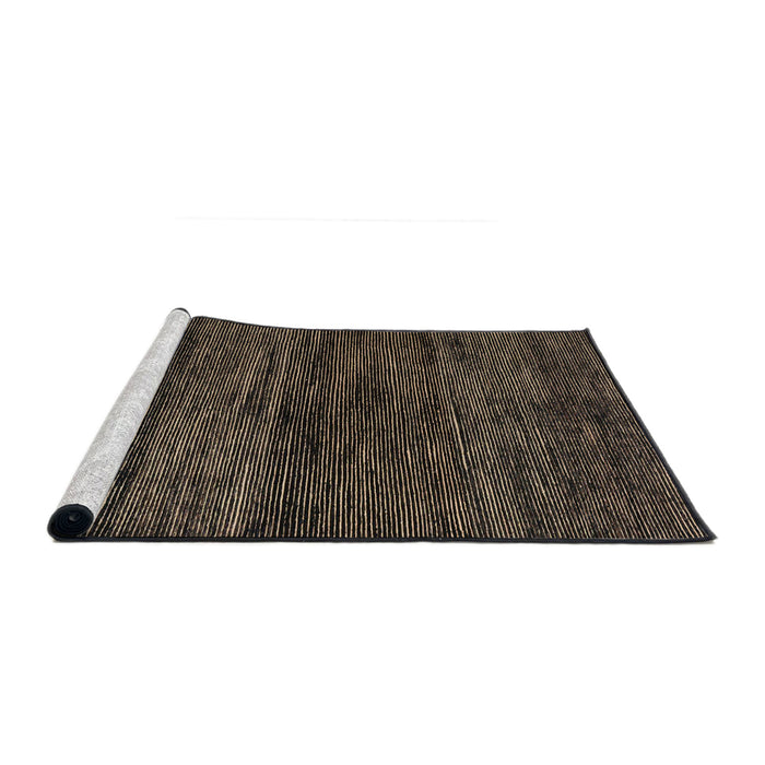 Sideview of Machine Washable Abstract Dark Almond Brown Rug, wshabs4706