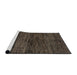 Sideview of Machine Washable Abstract Dark Almond Brown Rug, wshabs4706