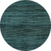 Round Abstract Light Blue Modern Rug, abs4706lblu