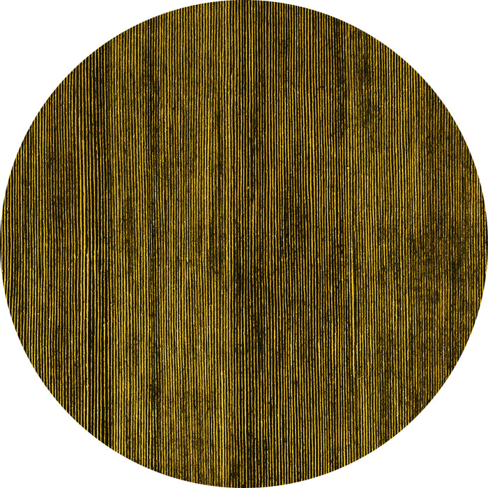 Round Abstract Yellow Modern Rug, abs4706yw