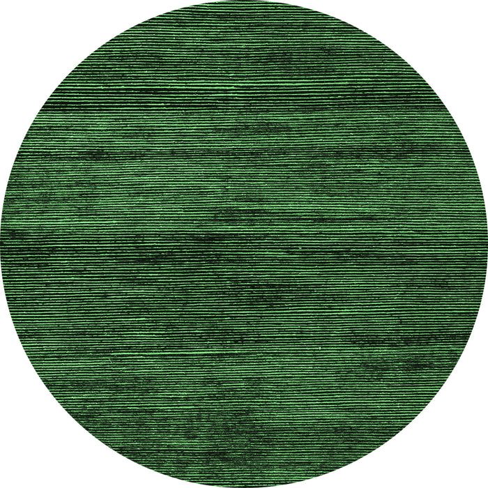 Round Abstract Emerald Green Modern Rug, abs4706emgrn