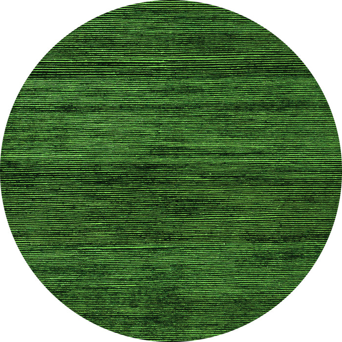 Round Machine Washable Abstract Green Modern Area Rugs, wshabs4706grn