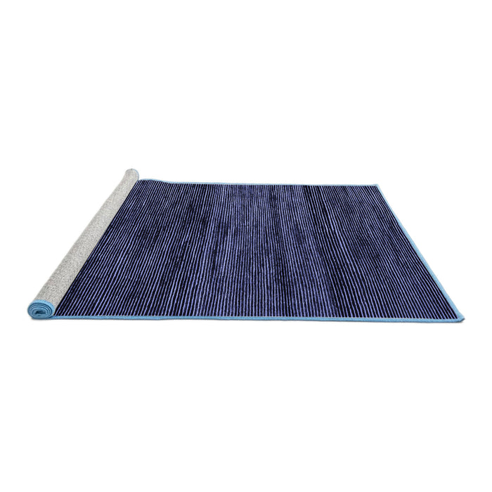 Sideview of Machine Washable Abstract Blue Modern Rug, wshabs4706blu