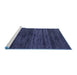 Sideview of Machine Washable Abstract Blue Modern Rug, wshabs4706blu