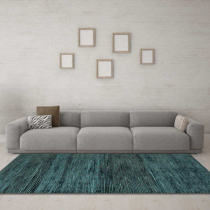 Machine Washable Abstract Light Blue Modern Rug in a Living Room, wshabs4706lblu
