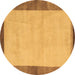 Round Abstract Brown Modern Rug, abs4707brn