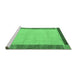 Sideview of Machine Washable Abstract Emerald Green Modern Area Rugs, wshabs4707emgrn