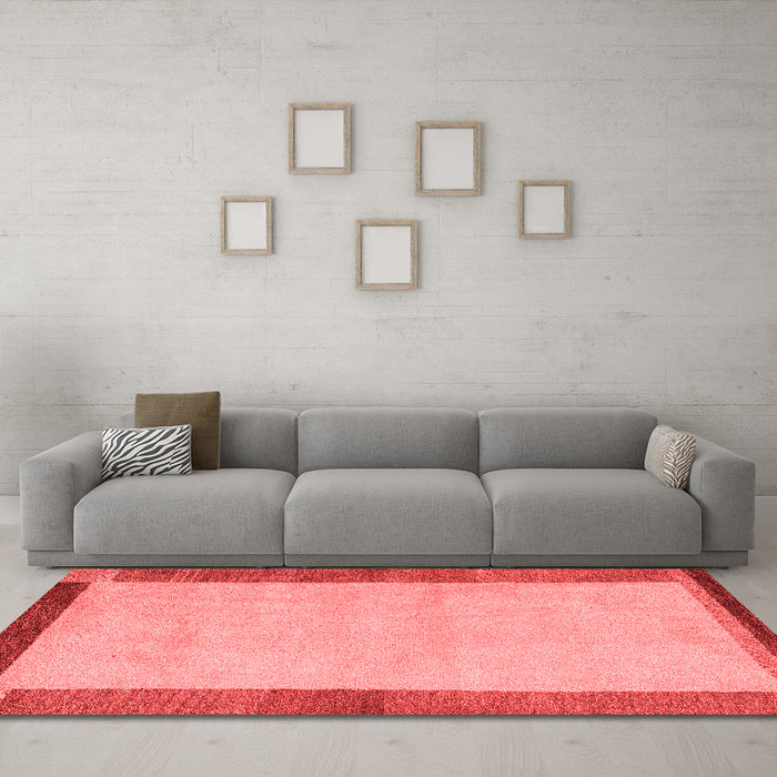 Modern Red Washable Rugs