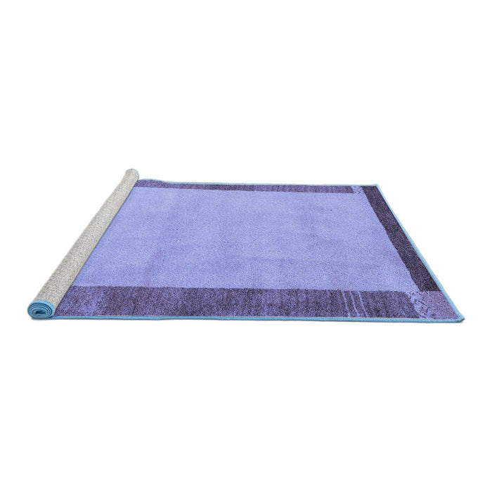 Sideview of Machine Washable Abstract Blue Modern Rug, wshabs4707blu
