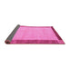 Sideview of Abstract Pink Modern Rug, abs4707pnk