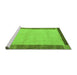 Sideview of Machine Washable Abstract Green Modern Area Rugs, wshabs4707grn