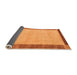 Sideview of Abstract Orange Modern Rug, abs4707org