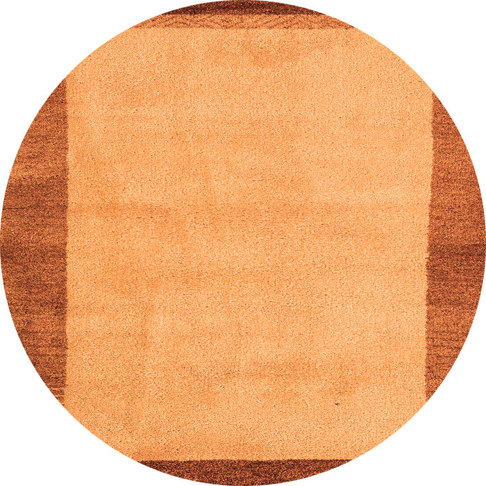 Round Abstract Orange Modern Rug, abs4707org