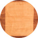 Round Abstract Orange Modern Rug, abs4707org