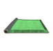 Sideview of Abstract Emerald Green Modern Rug, abs4707emgrn