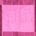 Square Abstract Pink Modern Rug, abs4707pnk