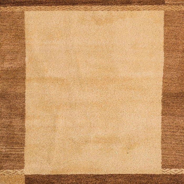 Square Machine Washable Abstract Orange Rug, wshabs4707